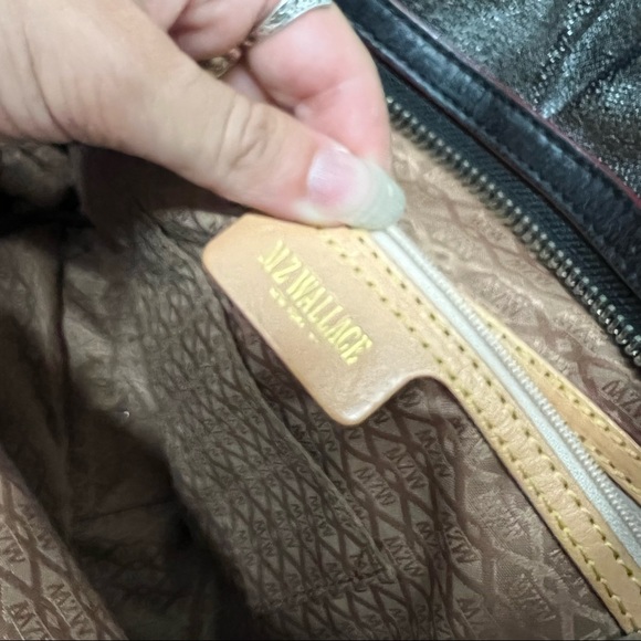 MZ Wallace Jane Double Pocket Silver Shoulder Bag - Picture 9 of 9